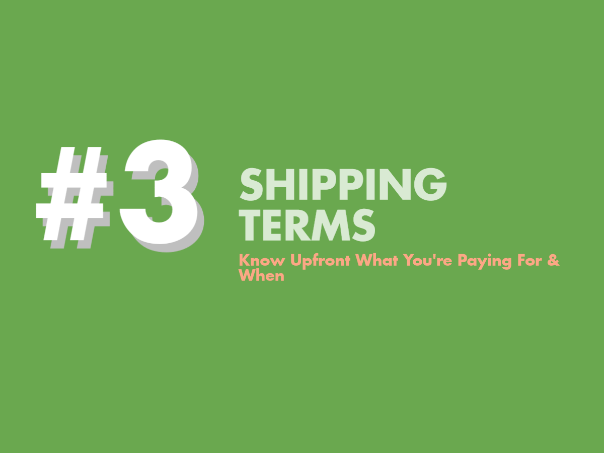Shipping terms