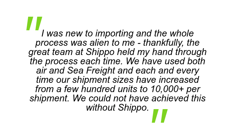 a quote from helen on importing to amazon with shippo